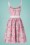 Collectif Clothing - Jade Sommer-Flamingo-Swing-Kleid in Pink 5