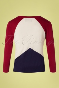 Collectif Clothing - Claretta Chevron-Pullover in Multi 3