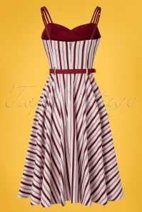 Collectif Clothing - Nova Candy Stripe Swing Dress Années 50 en Multi 5