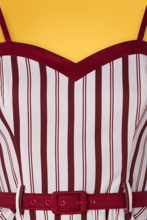 Collectif Clothing - 50s Nova Candy Stripe Swing Dress in Multi 6