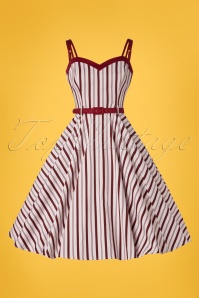 Collectif Clothing - Nova Candy Stripe Swing-Kleid in Multi 3