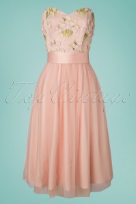 Collectif Clothing - Hillary Blossom Flower Swing-Kleid für besondere Anlässe in Rosa 3