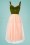 Collectif Clothing - 50s Josie Occasion Swing Dress in Pink and Green 5