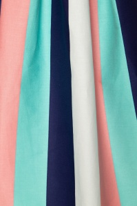 Collectif Clothing - Jasmine Seaside Stripes Swing Skirt Années 50 en Multi 4