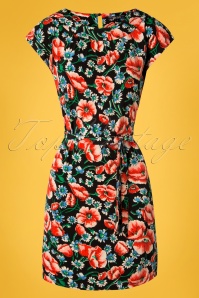 King Louie - 60s Shirley Floral Dress in Black 2