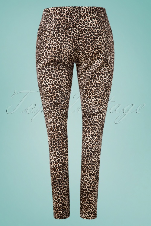 Smashed Lemon - 60s Nelly Trousers in Leopard 3