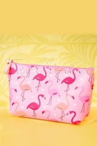 Collectif Clothing - 50s Flamingo Parade Make Up Pouch