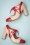 La Veintinueve - Margot Leather Pumps Années 60 en Rouge et Beige 4
