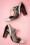 La Veintinueve - Margot Leather Pumps Années 60 en Noir et Crème 4