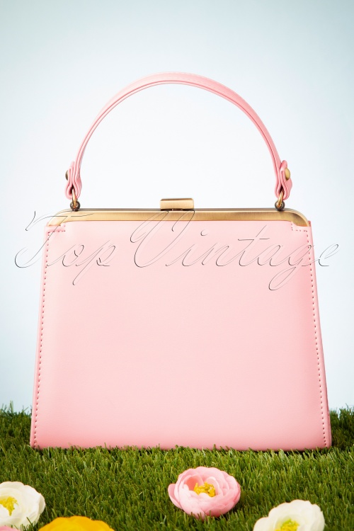 Lola Ramona ♥ Topvintage - Inez Life Is Better in Pink Handbag Années 50 4