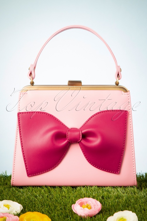 Lola Ramona ♥ Topvintage - Inez Life Is Better in roze handtas