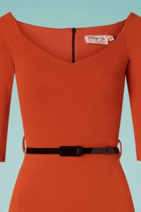Vintage Chic for Topvintage - Neila Pencil Dress Années 50 en Orange Cannelle 3