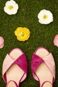 Lola Ramona ♥ Topvintage - 50s Ava It's A Two Tone Thing Sandals in Pink 2