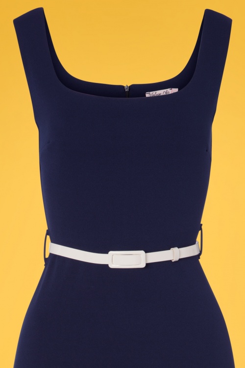 Vintage Chic for Topvintage - 50s Mia Pencil Dress in Navy 3