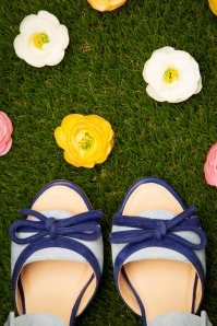 Lola Ramona ♥ Topvintage - 50s Ava Say Wow To the Bow Sandals in Sky Blue 2