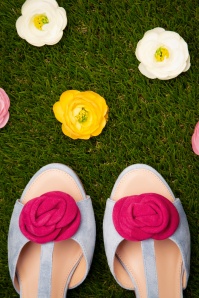 Lola Ramona ♥ Topvintage - 50s Ava Bloom Baby Bloom Sandals in Sky Blue 2