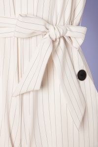 Closet London - 70s Maisie Stripes Jumpsuit in Ivory White 5