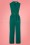 Closet London - 70s Seam Jumpsuit in Teal Green