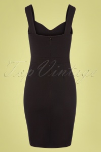 Vintage Chic for Topvintage - 50s Amara Bow Pencil Dress in Black 4