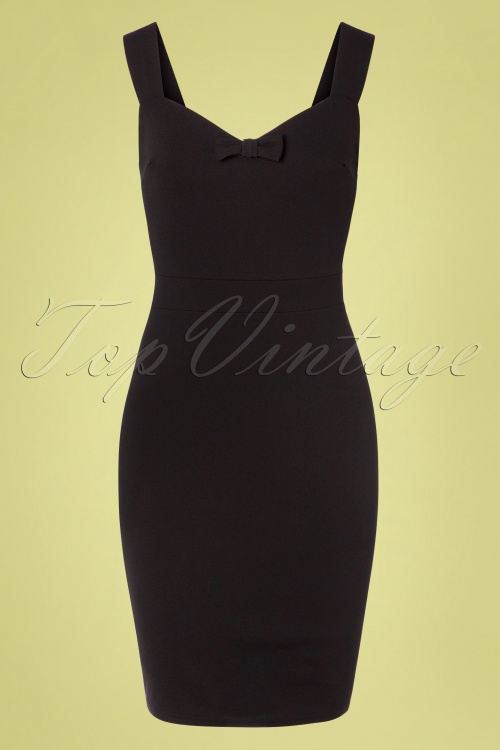 Vintage Chic for Topvintage - 50s Amara Bow Pencil Dress in Black