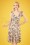 Vintage Chic for Topvintage - Grecian Vintage Bouquet Dress Années 50 en Blanc