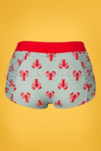 Banned Retro - 50s Lobster Bikini Pants in Sage Green and Red 3