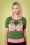 Vixen - 50s Rylee Flamingo Sweater in Green 2