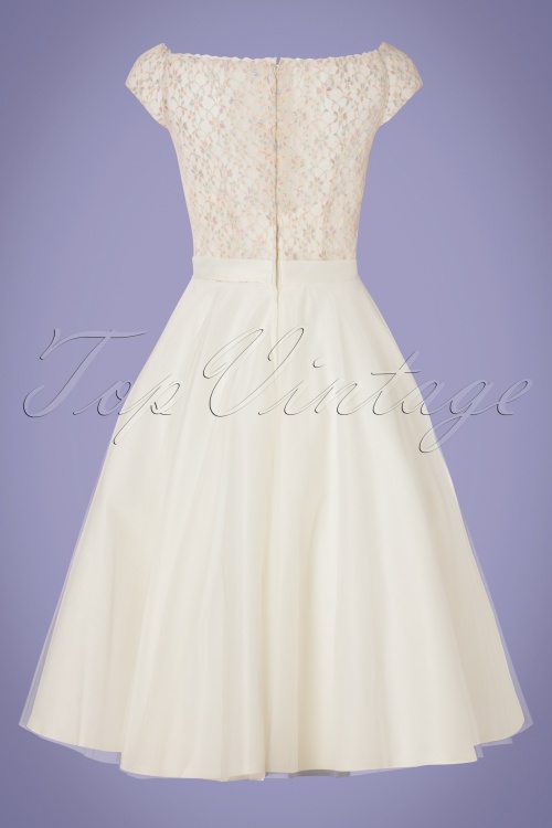 Vixen - 50s Verity Multi Lace Bridal Gown in Ivory White 4