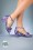 Lola Ramona - 60s Eve Trixie Block Heel Pumps in Purple 3