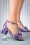 Lola Ramona - Eve Trixie Block Heel Pumps Années 60 en Violet