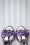 Lola Ramona - 60s Eve Trixie Block Heel Pumps in Purple 2