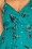 Vixen - 50s Iris Cactus Wrap Dress in Turquoise 7