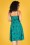 Vixen - 50s Iris Cactus Wrap Dress in Turquoise 5