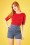 Vixen - Zoey Sailor Shorts Années 50 en Cerises sur Rayures