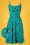 Vixen - Iris Cactus Wrap Dress Années 50 en Turquoise 2