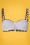 Collectif Clothing - Melon Gingham Balcony Bikini Top Années 50 en Noir et Blanc 3
