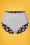 Collectif Clothing - Melon Gingham bikinibroekje met hoge taille in zwart en wit 3