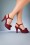 Lola Ramona - 50s Angie Cheer Leoapard Sandals in Red 4