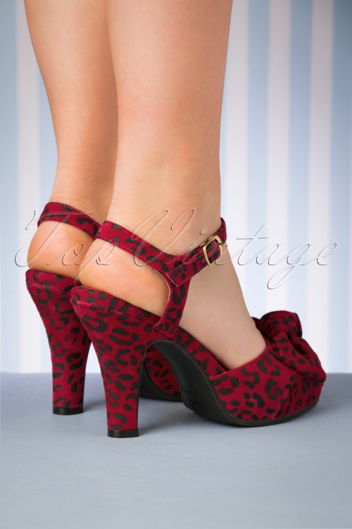 Lola Ramona - Angie Cheer Leoapard-sandalen in rood 5