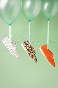 Rollie - Derby Leopard Shoes Années 60 en Camel 4