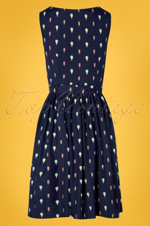 Pretty Vacant - 50s Lauren Ice Lolly Dress in Blue 3