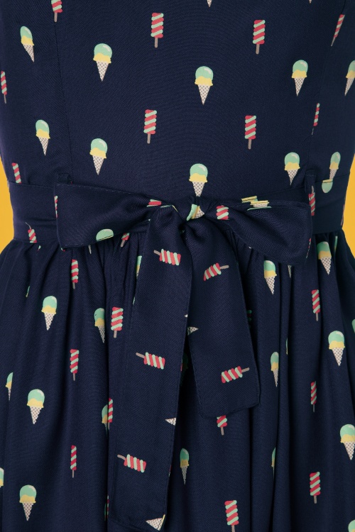 Pretty Vacant - 50s Lauren Ice Lolly Dress in Blue 5