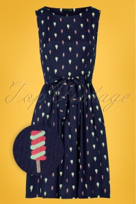 Pretty Vacant - 50s Lauren Ice Lolly Dress in Blue 2