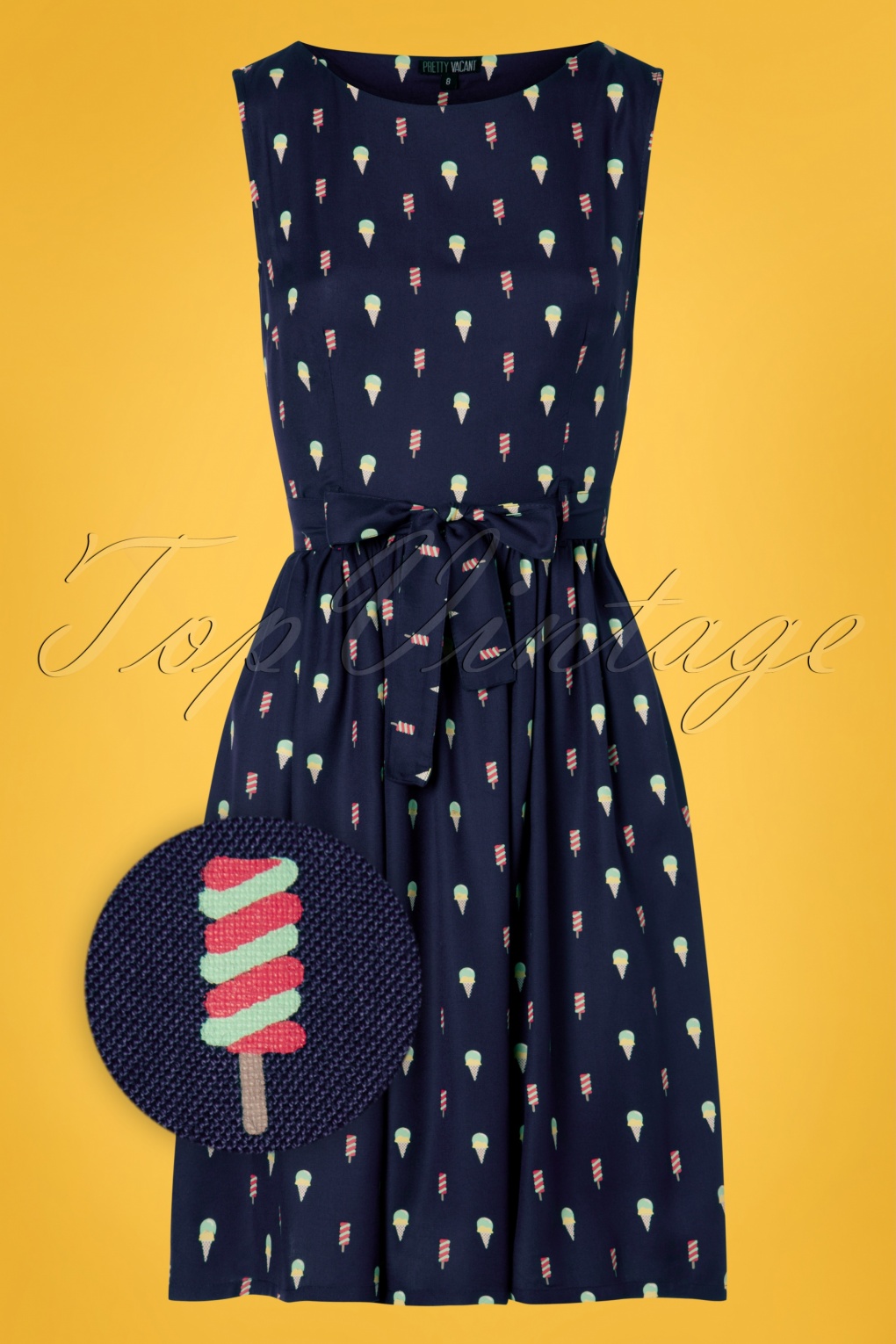 50s Lauren Ice Lolly Dress in Blue