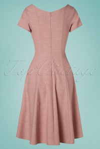 Grace & Glam - 50s Rosey Jewel Swing Dress in Pink 4