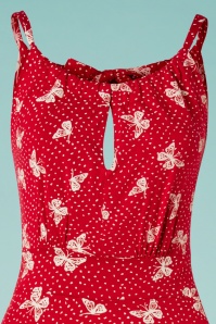 Topvintage Boutique Collection - The Alice Butterfly Dress Années 50 en Rouge et Blanc 2