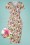 Vintage Chic for Topvintage - Kristy Vintage Bouquet Pencil Dress Années 50 en Blanc 2