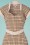 Miss Candyfloss - Tremaine Lee Wiggle-jurk in bruin tartan 3
