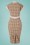 Miss Candyfloss - Tremaine Lee Wiggle-jurk in bruin tartan 5