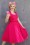 Miss Candyfloss - Celia Polkadot Swing-Kleid in Magenta Pink